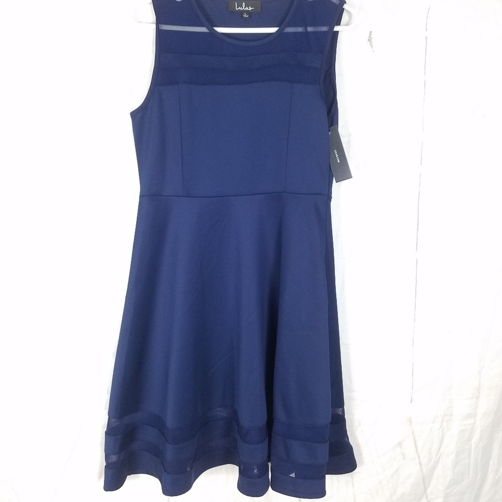 Lulus blue fit &flare dress - Picture 7 of 12